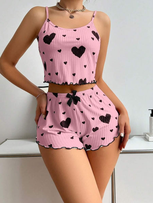 Printed Cami Shorts Set – Comfortable and Stylish Loungewear