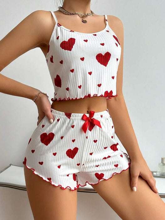 Printed Cami Shorts Set – Comfortable and Stylish Loungewear
