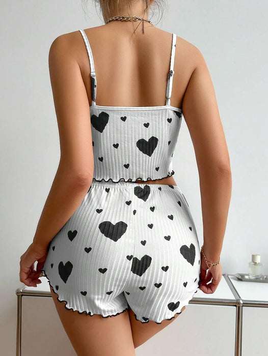 Printed Cami Shorts Set – Comfortable and Stylish Loungewear