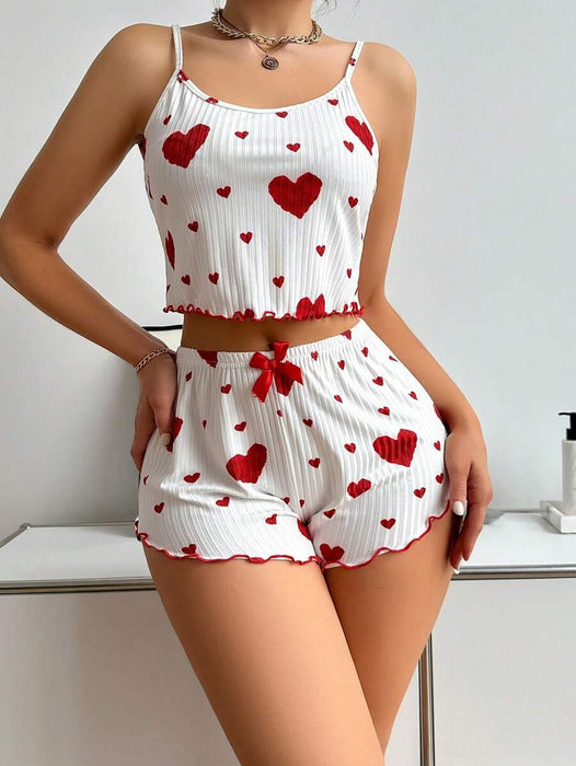 Printed Cami Shorts Set – Comfortable and Stylish Loungewear