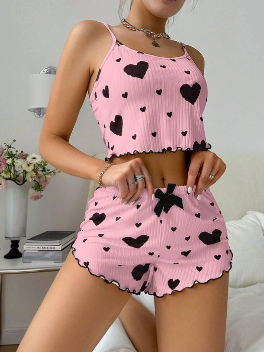 Printed Cami Shorts Set – Comfortable and Stylish Loungewear