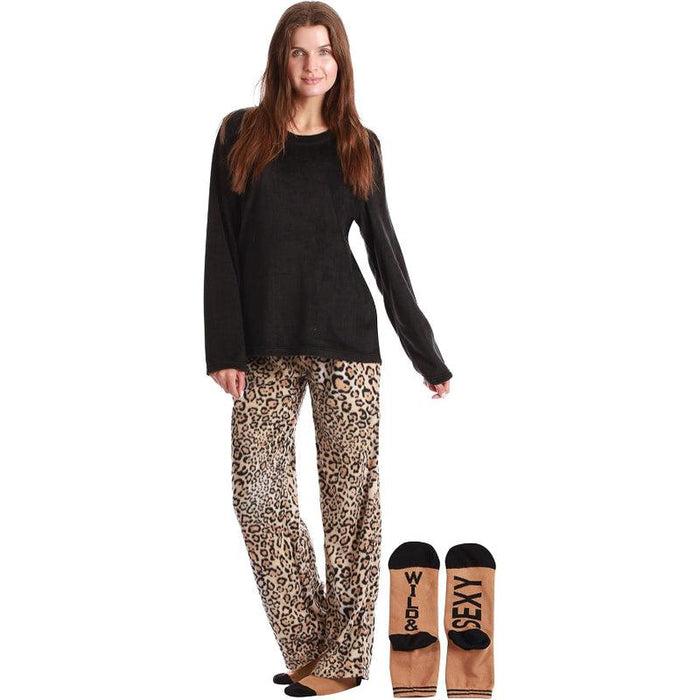 Printed Pajama Set Socks – Soft Fleece Pajama Set for Comfort