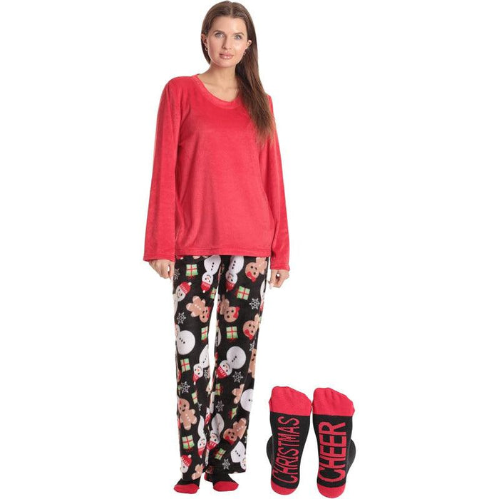 Printed Pajama Set Socks – Soft Fleece Pajama Set for Comfort