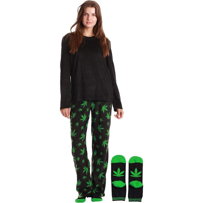 Printed Pajama Set Socks – Soft Fleece Pajama Set for Comfort