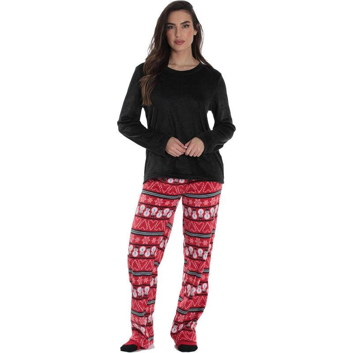Printed Pajama Set Socks – Soft Fleece Pajama Set for Comfort
