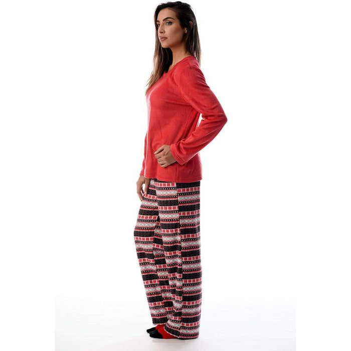 Printed Pajama Set Socks – Soft Fleece Pajama Set for Comfort