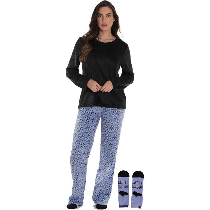 Printed Pajama Set Socks – Soft Fleece Pajama Set for Comfort