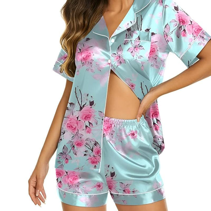 Satin Floral Pajama Set – Comfortable Sleepwear for every night
