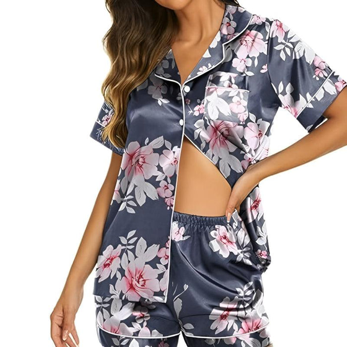 Satin Floral Pajama Set – Comfortable Sleepwear for every night