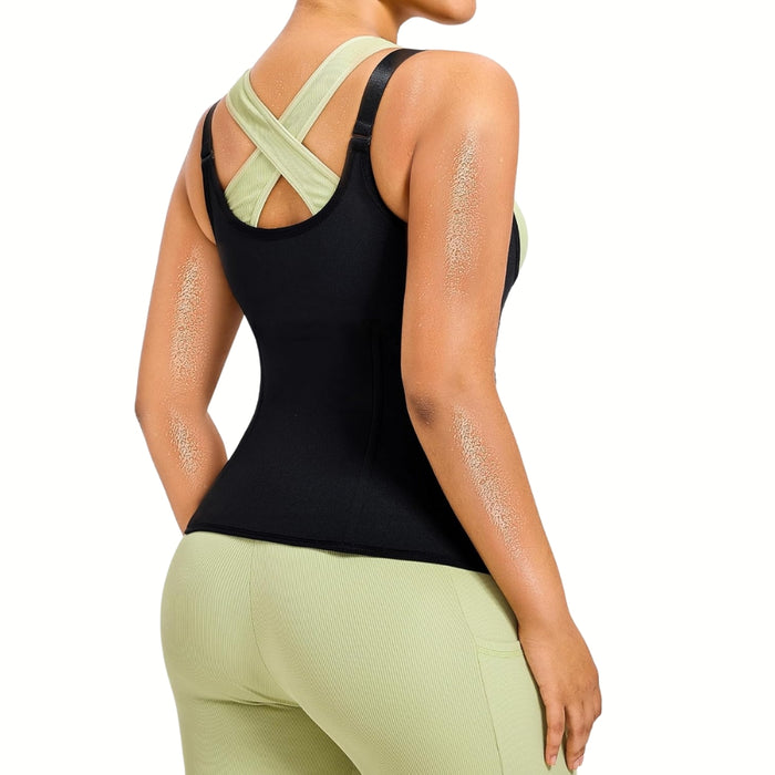 Sauna Sweat Vest With Zipper Closure