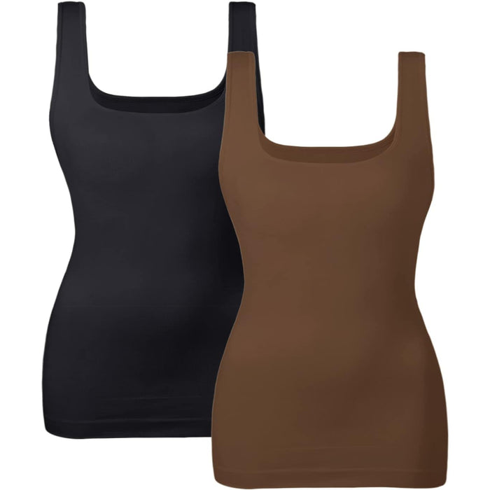 Pack Of 2 Seamless Tummy Control Tank Top With Slimming Design