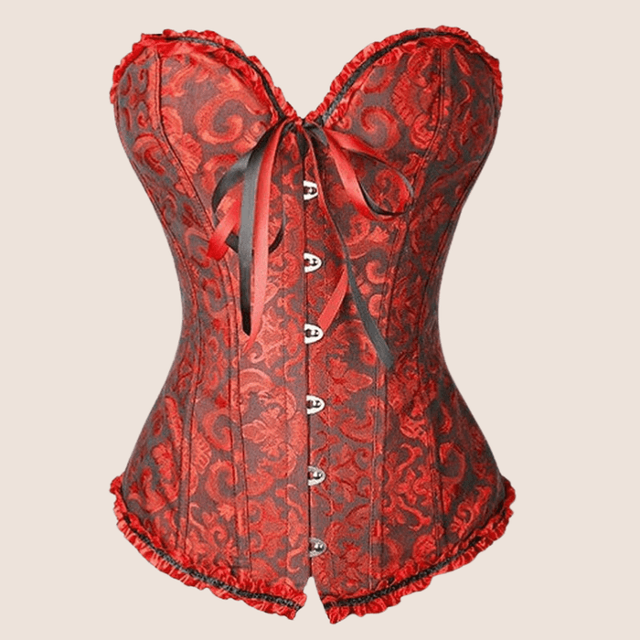 Lace-Up Embroidered Corset – Sculpt and Shape Your Waistline
