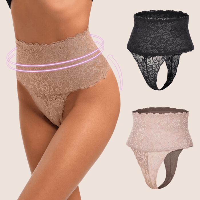High Rise Floral Lace Panties For Women