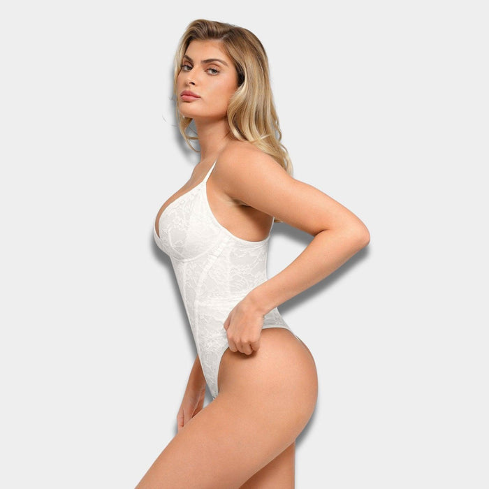 Shapewear Plunging Lace Corset – Sculpted and Supportive Shapewear