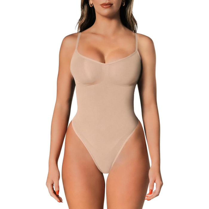 Shapewear Tummy Control Bodysuit Sculpting Tank With Thong