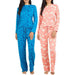 2 Pack Pajama And Long Sleeve Matching Tshirt Set - Secret Slim Wear