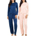2 Pack Pajama And Long Sleeve Matching Tshirt Set - Secret Slim Wear