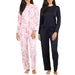 2 Pack Pajama And Long Sleeve Matching Tshirt Set - Secret Slim Wear