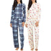 2 Pack Pajama And Long Sleeve Matching Tshirt Set - Secret Slim Wear
