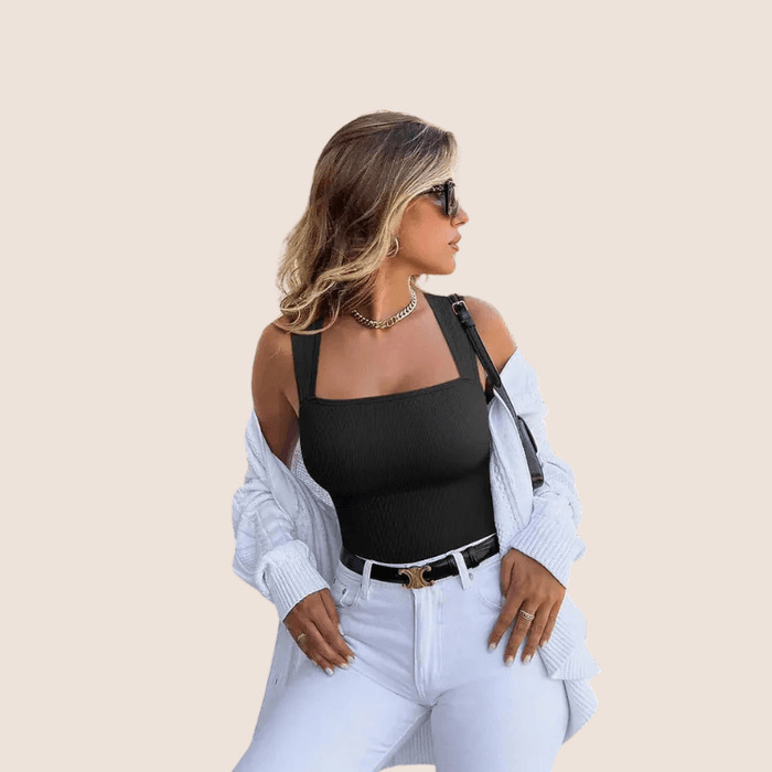 Solid Sleeveless Shapewear Top – Seamless Sculpting Fit