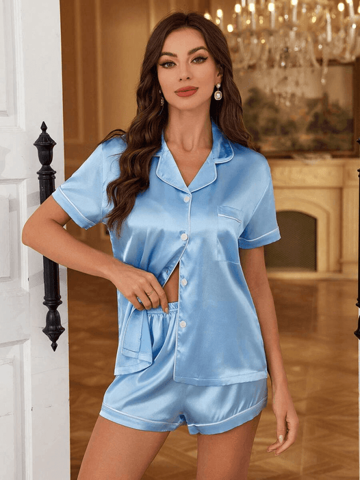 Button Front Pajama Set – Elegant and Comfortable Pajama Set