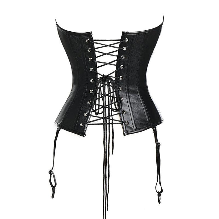 Steampunk Gothic Leather Corset – Vintage-Inspired Waist Shaper