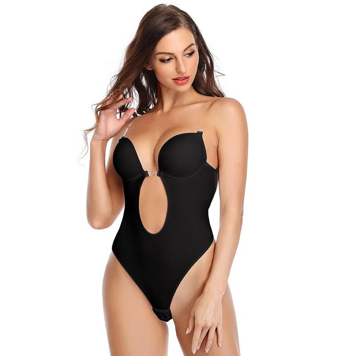 Deep V Bodysuit Shapewear Trainer For Women