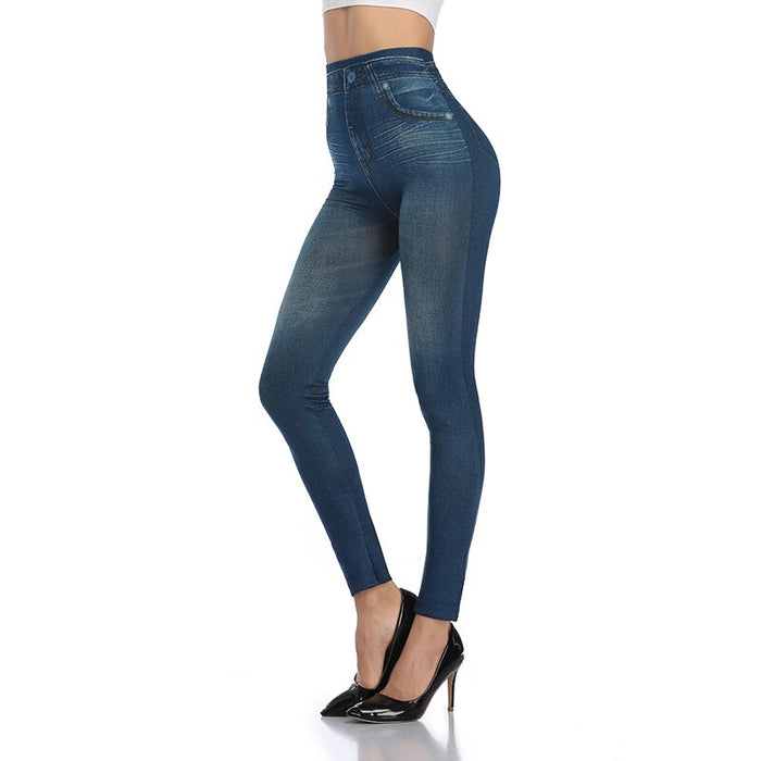 Women's Faux Denim Jeans Leggings