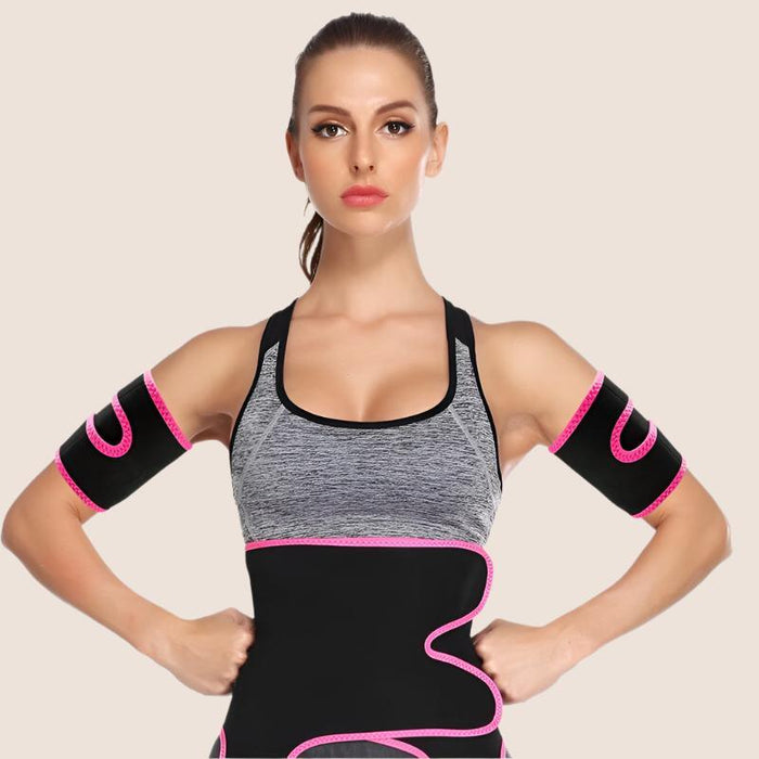 Arm Trimmers Pair Gym Compression Bands For Men & Women