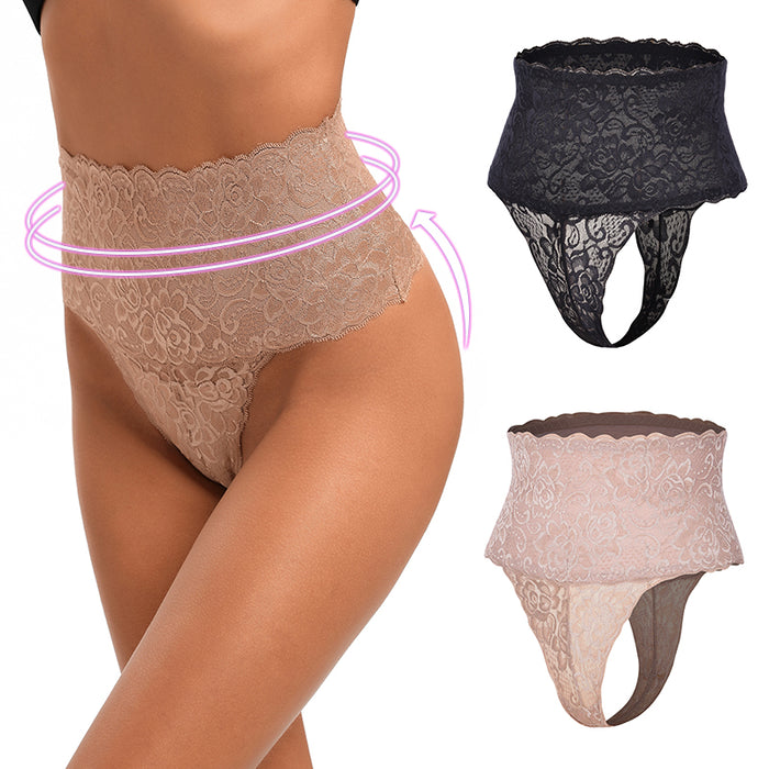 High Rise Floral Lace Panties For Women