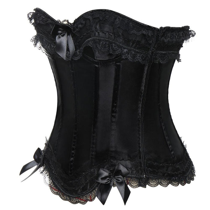 Floral Embroidery Lingerie G-String Corset