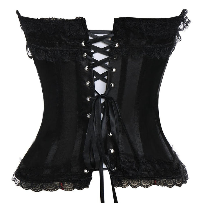 Floral Embroidery Lingerie G-String Corset