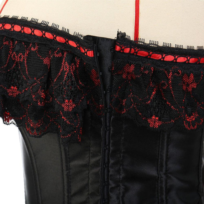 Floral Embroidery Lingerie G-String Corset