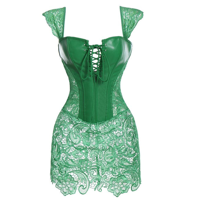 Lace Up Punk Corset – Stylish Faux Leather Bustier Top