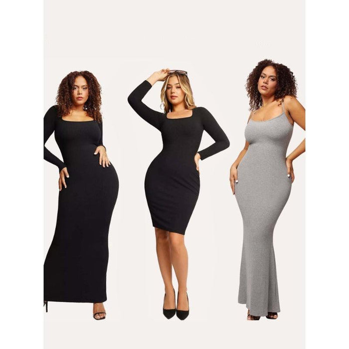Stylish Built-In Shapewear Modal Soft Lounge Dress - It's Comfortable