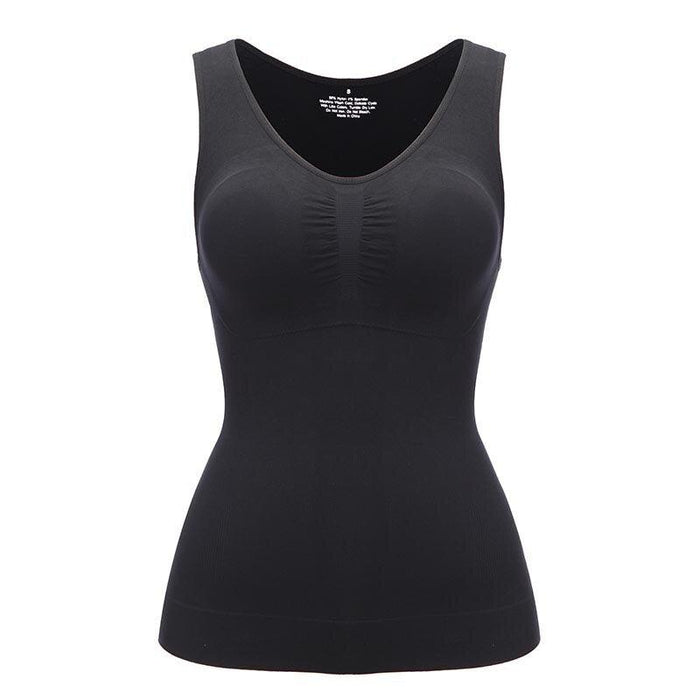 Camisole Sleeveless Wide Strap Top With Built-In Padded Bra