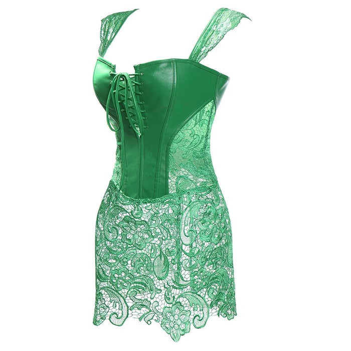 Lace Up Punk Corset – Stylish Faux Leather Bustier Top