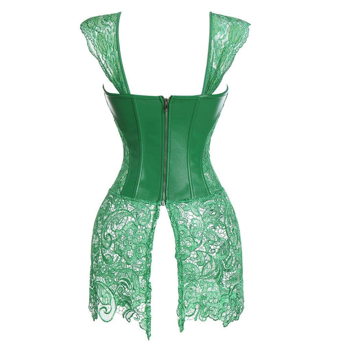 Lace Up Punk Corset – Stylish Faux Leather Bustier Top
