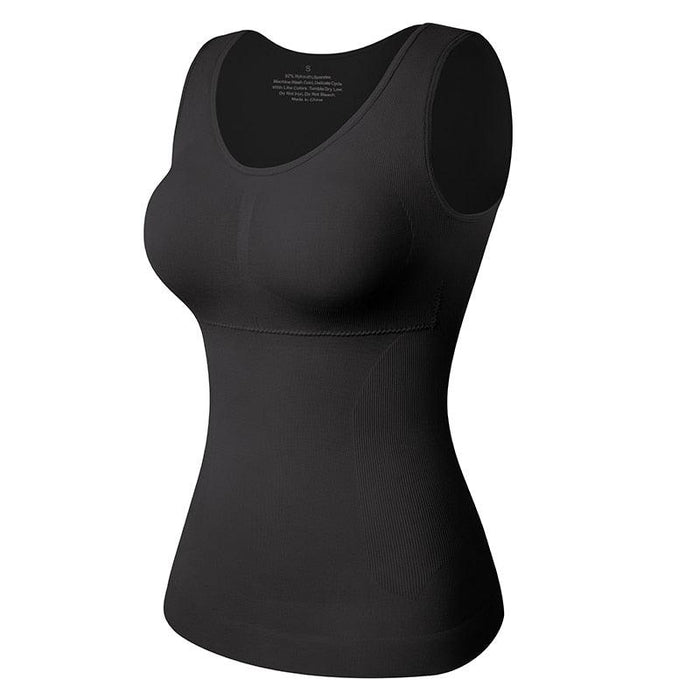 Camisole Sleeveless Wide Strap Top With Built-In Padded Bra