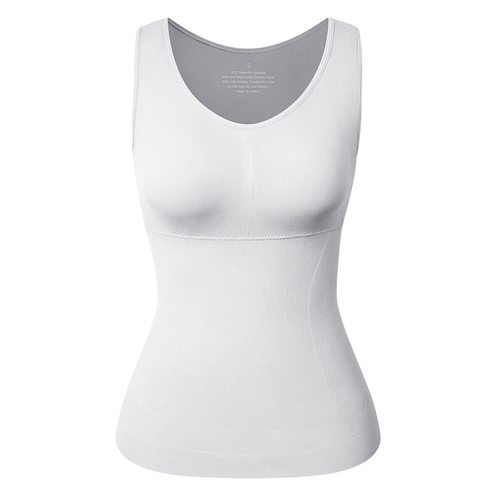 Camisole Sleeveless Wide Strap Top With Built-In Padded Bra
