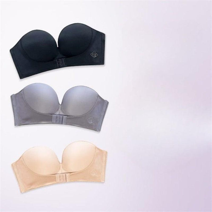 Wireless Front Buckle Strapless Bra