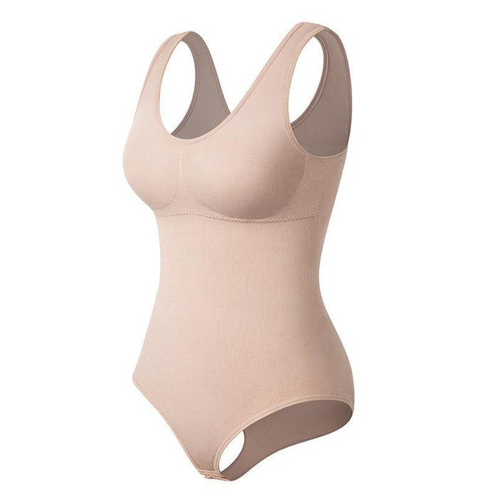 Solid Seamless Shapewear Bodysuit – Tummy Control and Shaping