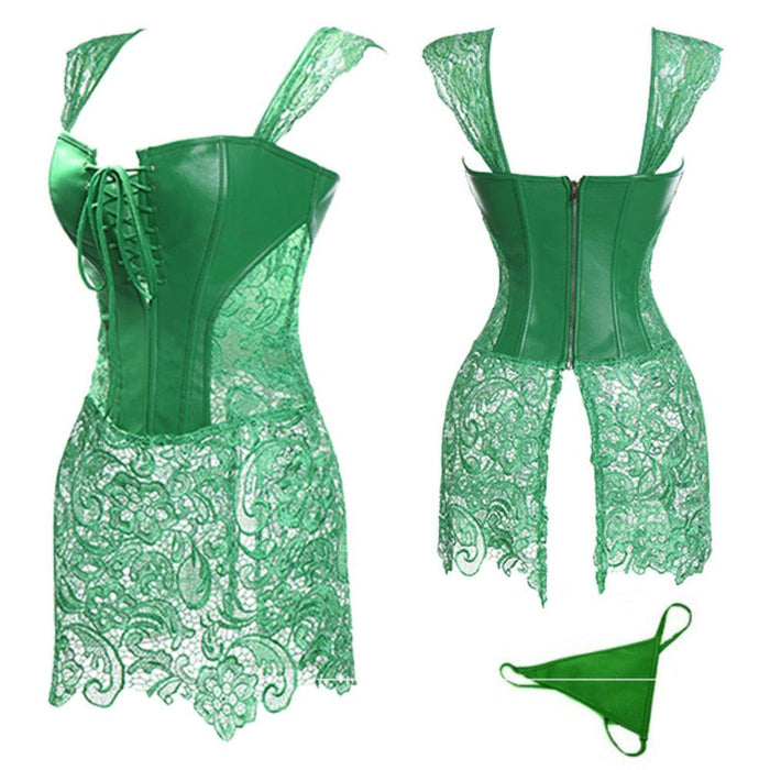 Bridal Lace Up Satin Boned Corset For Women