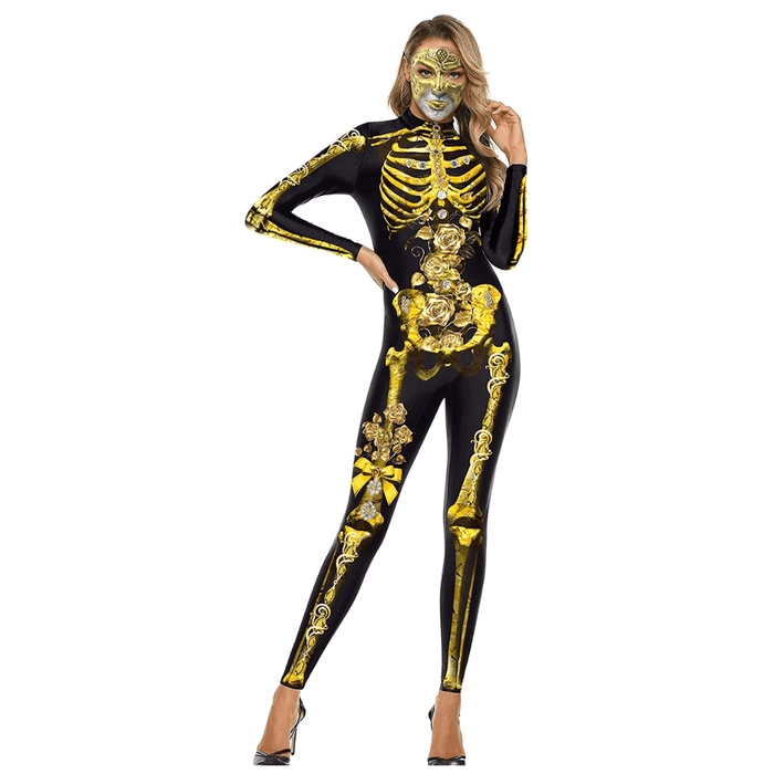 Halloween Skeleton Jumpsuit Bodysuit - Comfortable and Stylish
