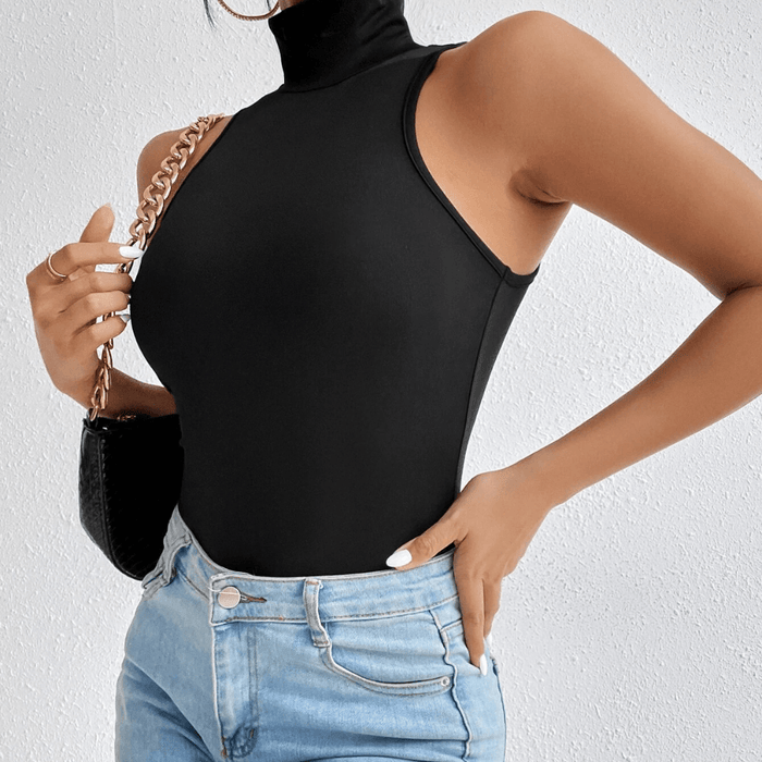 Solid Slim Fit Bodysuit