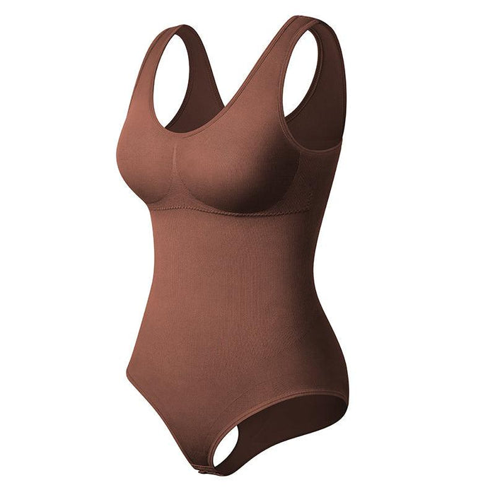 Solid Seamless Shapewear Bodysuit – Tummy Control and Shaping