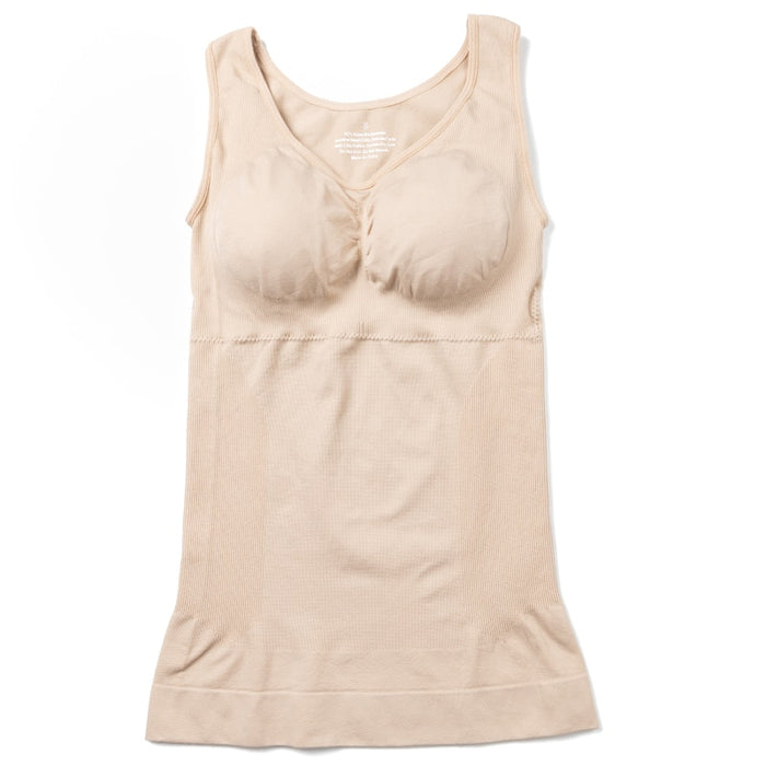 Camisole Sleeveless Wide Strap Top With Built-In Padded Bra