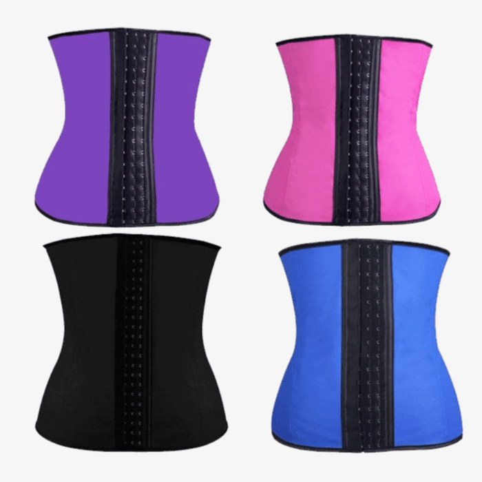 Multicolor waist trainer belt for women.