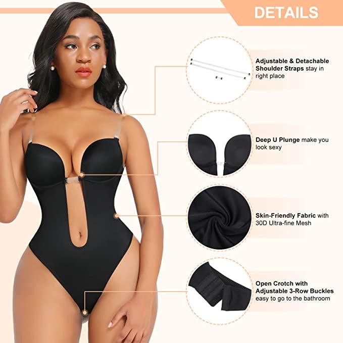 Seamless Plunge Body Shaper – Invisible and Supportive Fit