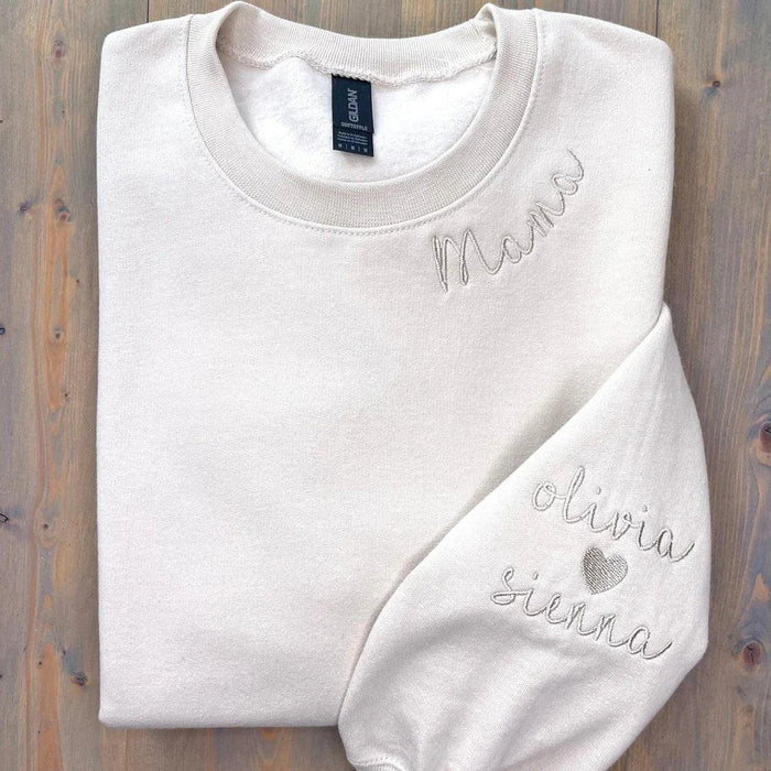 Custom Mama Sweatshirt Embroidered – Celebrate Motherhood with Style